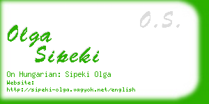 olga sipeki business card